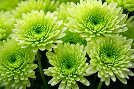 Green chrysanthemum macro photographyの素材