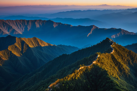 Aerial photography of natural scenery of China's mountainsの素材