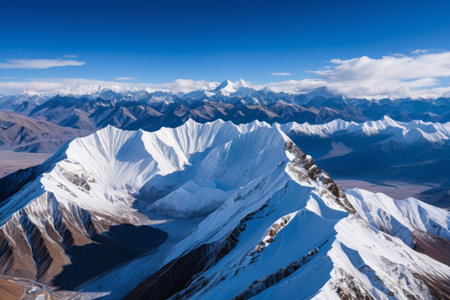 Snow Mountain Panoramic Natural Sceneryの素材