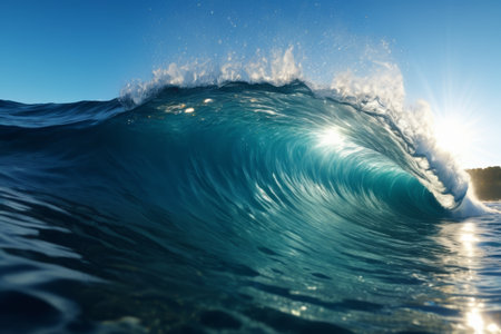 Ocean Blue Wave Natureの素材