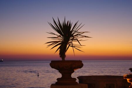 The vase in castle Miramar, Trieste, Italyの写真素材