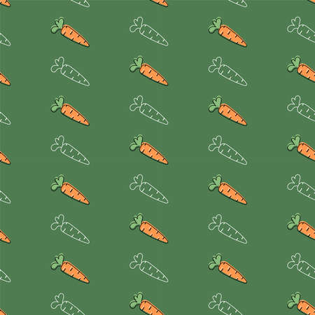 Cartoon carrot seamless pattern. vector illustration