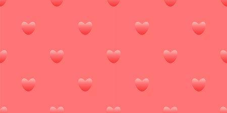 Seamless pattern with red hearts for Valentine's day. vector illustrationのイラスト素材