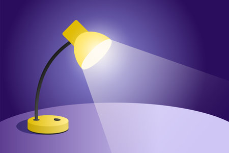 Table office lamp. Vector illustration with gradientのイラスト素材