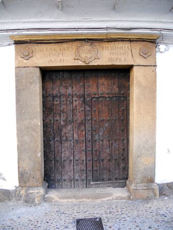 Door Ronda, a traditional doorway in Ronda, Spainの写真素材