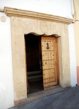 doorway Ronda, a traditional doorway in Ronda, Spainの写真素材
