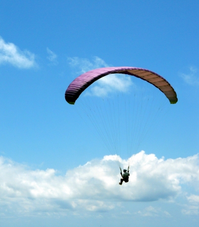 Parasailing 3, view of parasailing in summer sky, Thailand, Asiaのeditorial素材