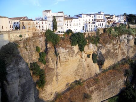Ronda town 2, a view of Ronda town on the top of the cliff  Spain の写真素材