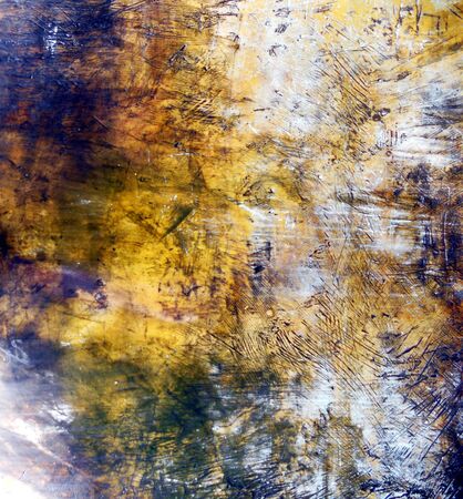 scratched metal texture, fascinating colors and textures of distressed metal  Abstract texture, background の写真素材