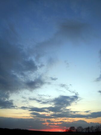 Sunset 1, a beautiful sunset in rural Britainの写真素材