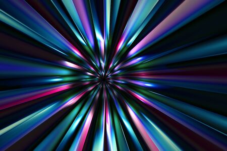 Psychedelic flower 13, computer-generated image reminiscent of a flower blossomの写真素材