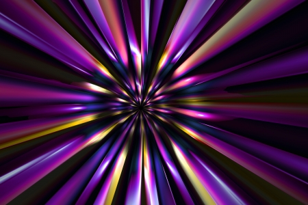 Psychedelic flower 13b, computer-generated image reminiscent of a flower blossomの写真素材