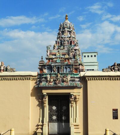 Indian temple - Penang, ornate Indian temple in Penang, Malaysiaの写真素材