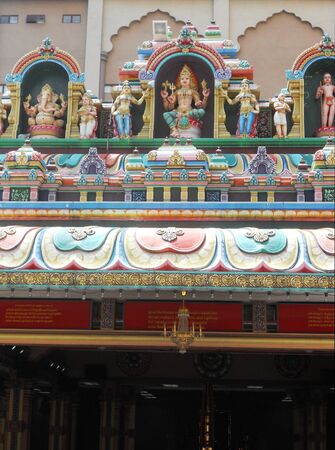 Indian temple 2, colorful decorated Indian templeの写真素材
