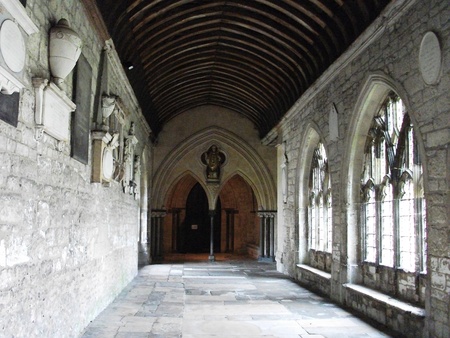 old church interior, the interior of an old church with wooden roof  UK の写真素材