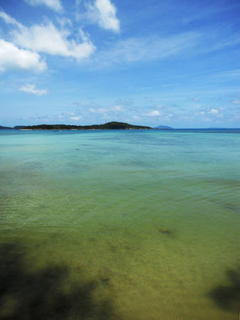 tropical beach 16, beautiful view of tropical ocean with distant headlandの写真素材