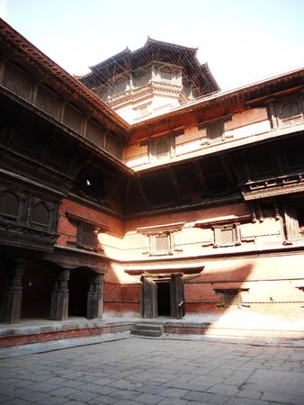 Nepalese architecture, traditional biulding in Kathmanduのeditorial素材