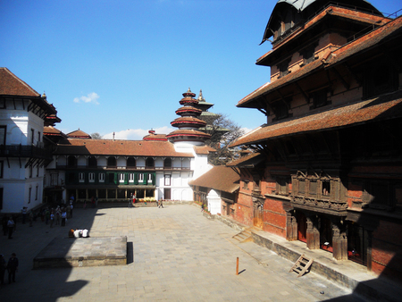 Kathmandu Palace, old palace buildings in Kathmanduのeditorial素材