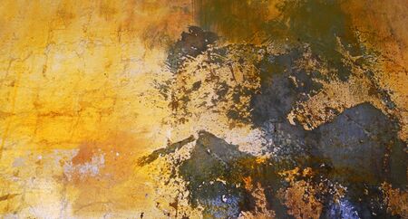 paint texture 7, abstract paint texture background in gold and blackの写真素材