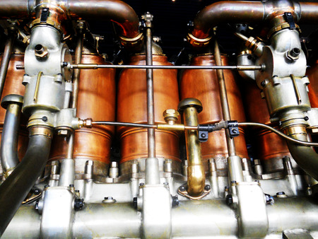 early aircraft engine closeupの写真素材