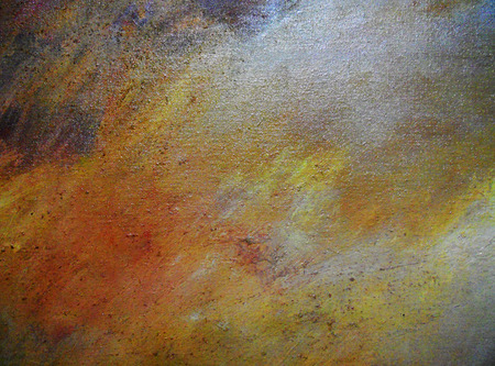 complex paint texture in warm colors, reds, yellows, oranges and brownsの写真素材