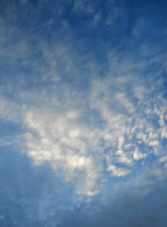 mackerel sky, small clouds and blue skyの写真素材