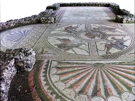 Roman mosaic floorの写真素材