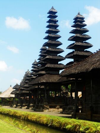 Balinese temple with pagodasの写真素材