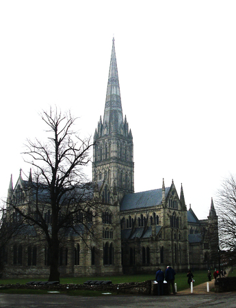 External view of large British Christian buildingの写真素材