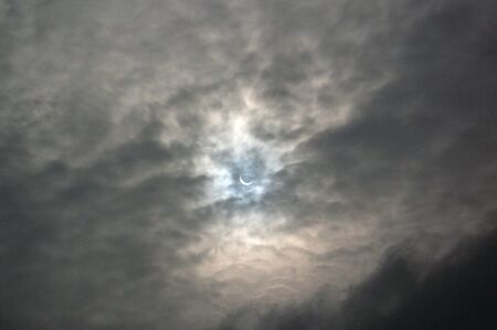 sunlight through cloudsの写真素材