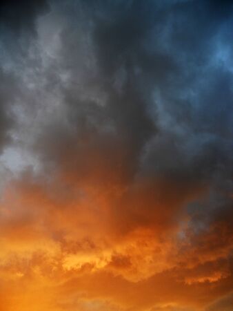 dramatic sunset colors on clouds
