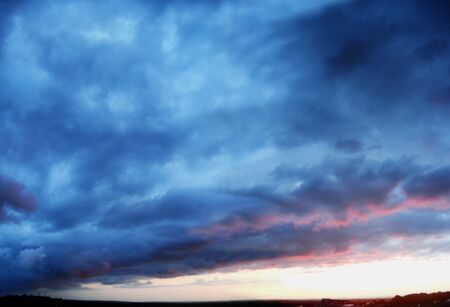 Gentle sunset with cloud banks