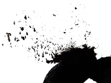 Indian-ink texture on wet surface, fascinating artistic texture.の写真素材