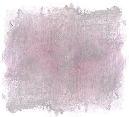 Painted area with rough brush marks, framed by white background, grays and pastel magenta tints.の写真素材
