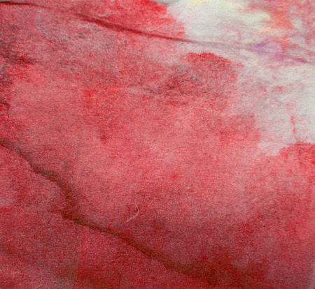 Watercolor texture, artistic painted background texture, red.の写真素材