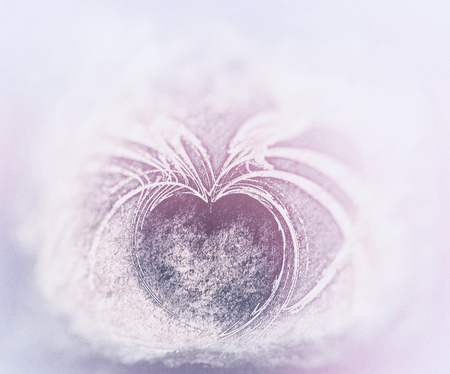 Sketched fractal heart, a flame fractal with a heart-shaped negative space rough sketch style, warm colored tints and pale blur vignette.の写真素材