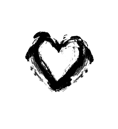 Rough painted heart shape.の写真素材