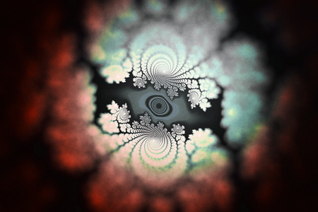 Beautiful fractal with vignette blur. Various colored tints.の写真素材