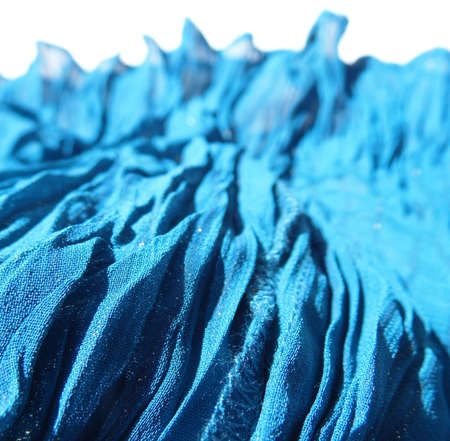 Rumpled blue fabric.の写真素材