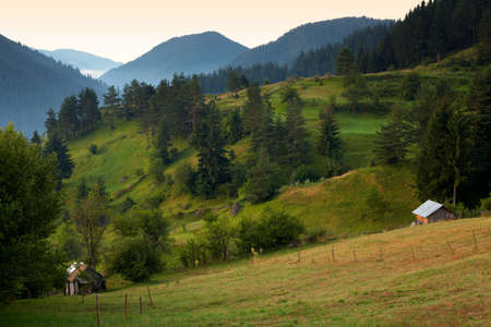 Summer morning scenery from the Rhodope mountain, Bulgariaの写真素材
