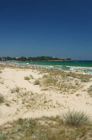 A beach near the town of Primorsko (Bulgaria) on the Black sea coastの写真素材