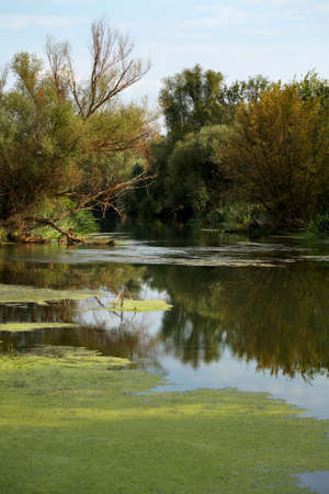 Tundza river near Yambol, Bulgariaの写真素材