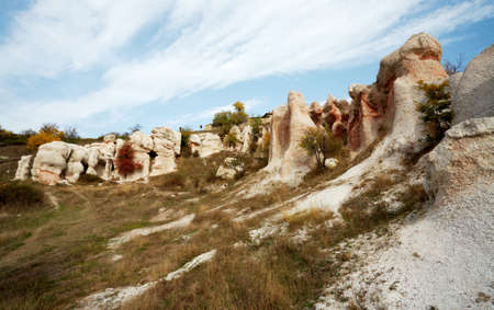 Nature phenomenon Stone wedding rocks in Bulgariaの写真素材