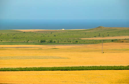 View from the fields near Pomorieの写真素材