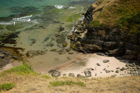 Rocks and sea shore near Ahtopol, Bulgariaの写真素材
