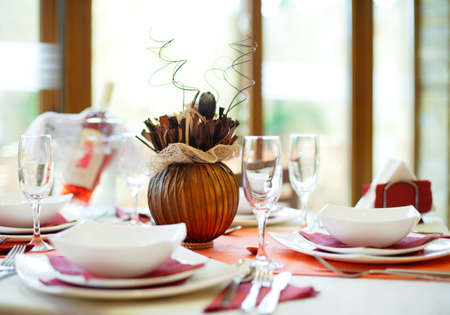 Table setup for official dinner