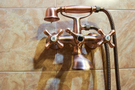 Bathroom mixing tap with shower