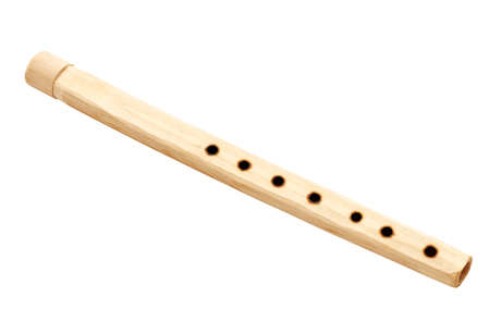 Traditional Bulgarian hand-made musical instrument Dudukの写真素材