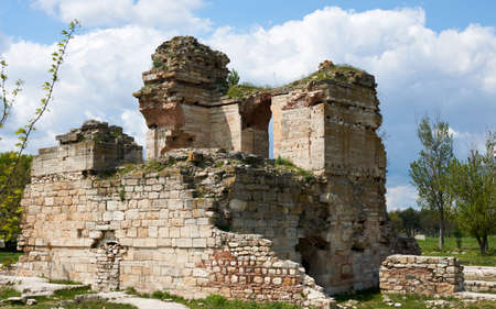 Remains of ancient Byzantine building in Edirne, Turkeyの写真素材