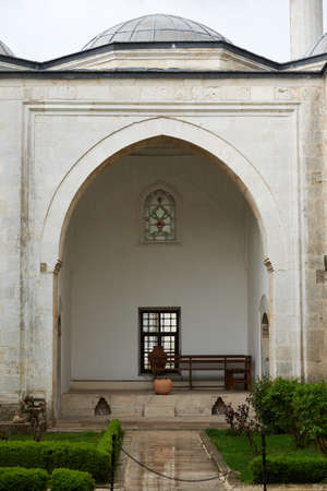 Traditional Ottoman kiosk with arch in Edirne, Turkeyの写真素材